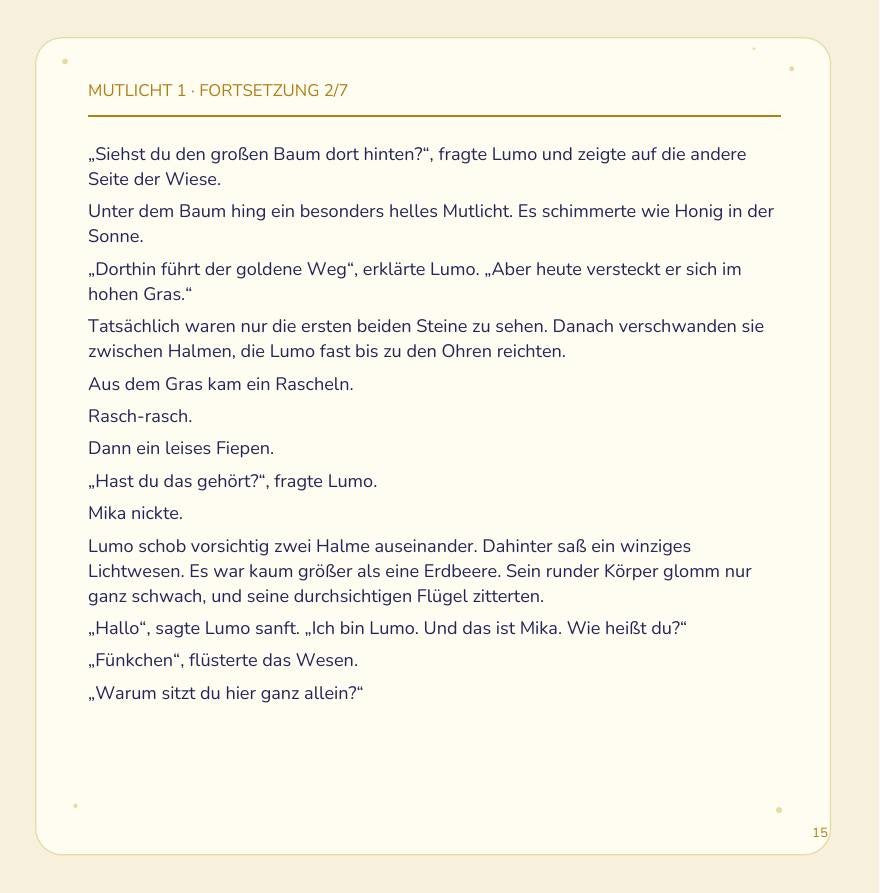 Lumo und die 30 Mutlichter – Kinderbuch als PDF