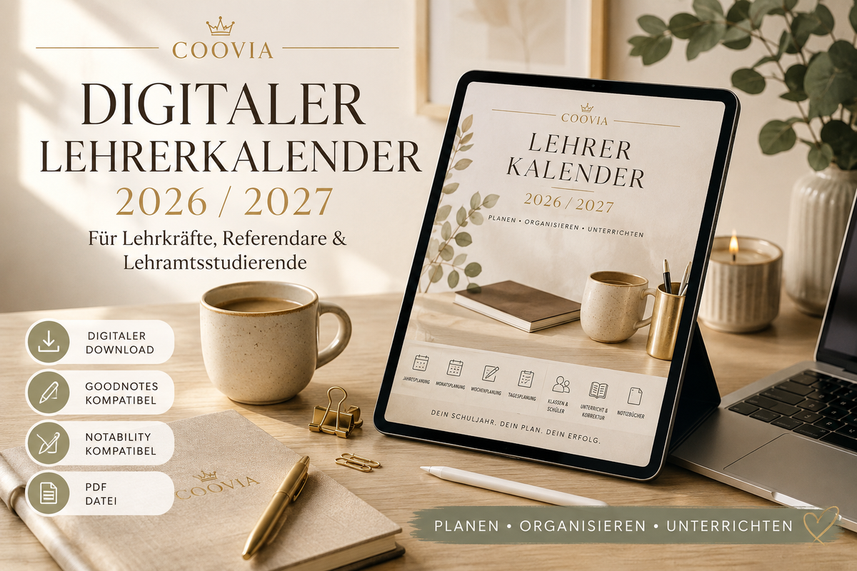 Digitaler Lehrerkalender 2026/2027 – 1.578 Seiten für Goodnotes & iPad