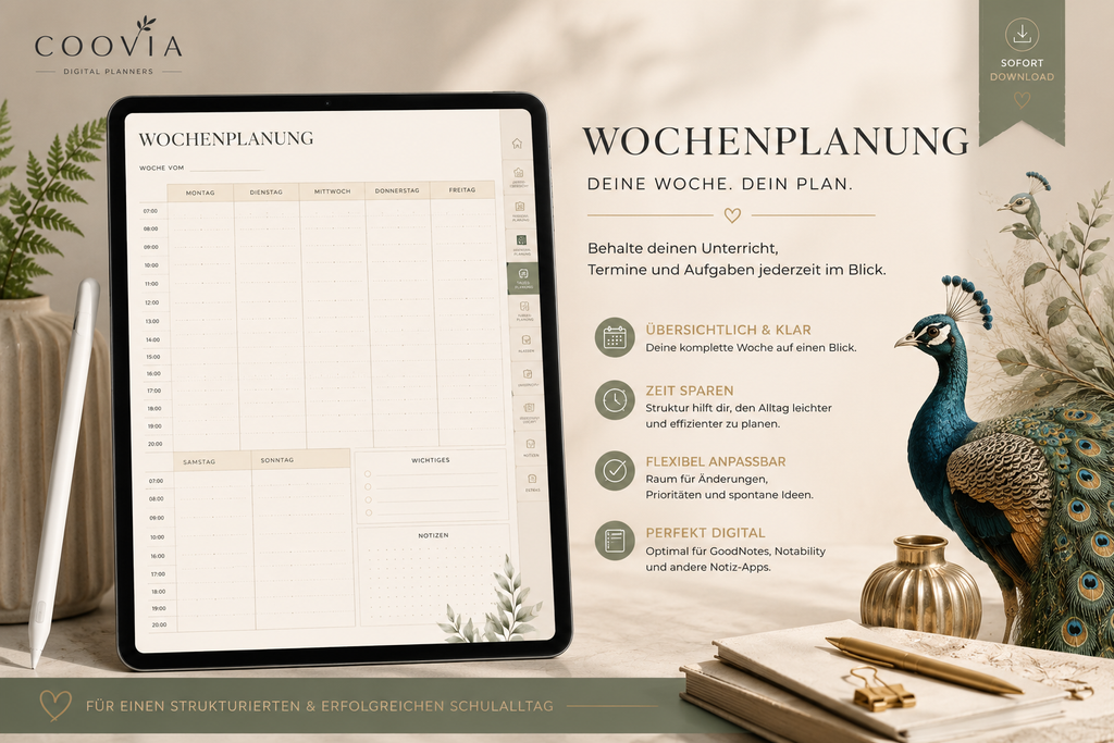 Digitaler Lehrerkalender 2026/2027 – 1.578 Seiten für Goodnotes & iPad