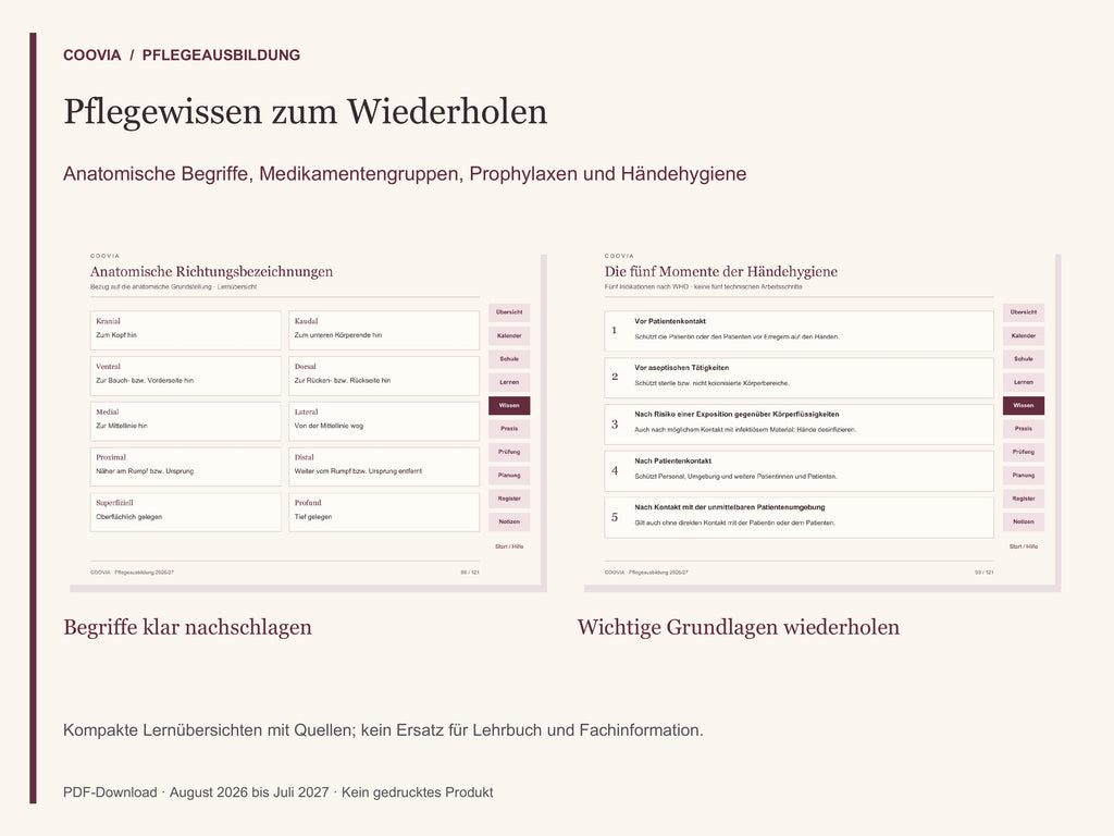 Digitaler Pflege-Ausbildungsplaner 2026/2027