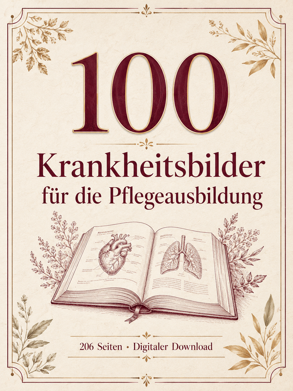 100 Krankheitsbilder Pflegeausbildung PDF – digitales Produkt von COOVIA