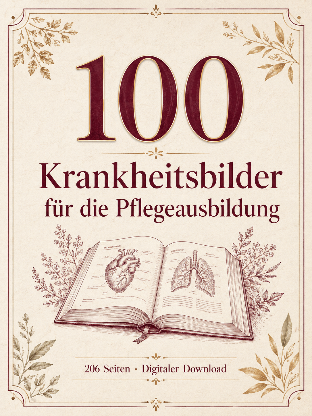 100 Krankheitsbilder Pflegeausbildung PDF – digitales Produkt von COOVIA