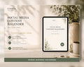 Social Media Content Kalender digital – digitales Produkt von COOVIA