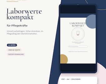 Laborwerte kompakt für Pflegekräfte – digitales Produkt von COOVIA