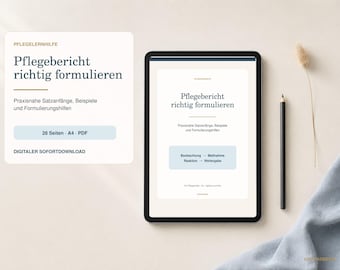 Pflegebericht richtig formulieren – digitales Produkt von COOVIA