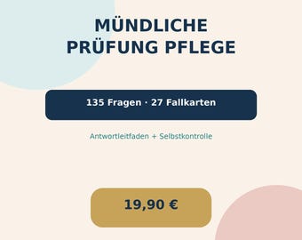 Mündliche Prüfung Pflege PDF – digitales Produkt von COOVIA