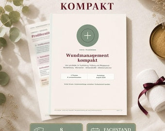 Wundmanagement Lernkarten Pflege – digitales Produkt von COOVIA