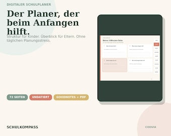 Digitaler Schulplaner für Goodnotes – digitales Produkt von COOVIA