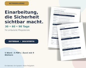 Einarbeitungsmappe Pflege Komplettpaket – digitales Produkt von COOVIA