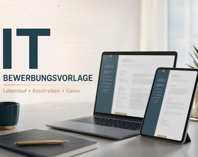 Bewerbungsvorlage IT – Lebenslauf, Anschreiben & Bewerbungs-Kompass – digitales Produkt von COOVIA